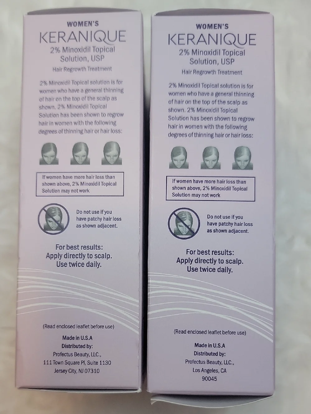 Keranique ✨️ Women’s 2% Minoxidil Topical Solution - Set Of 2. NIB